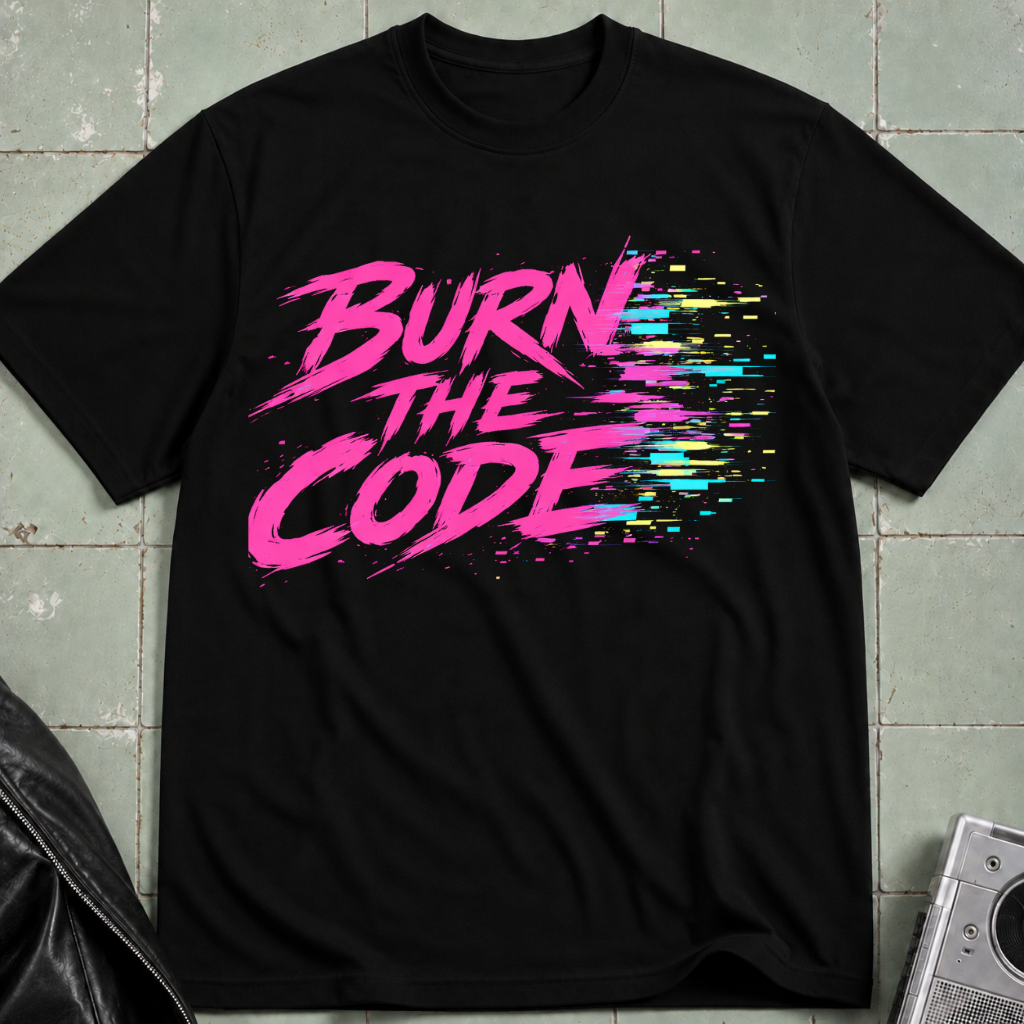 Burn The Code Data Collapse T-Shirt