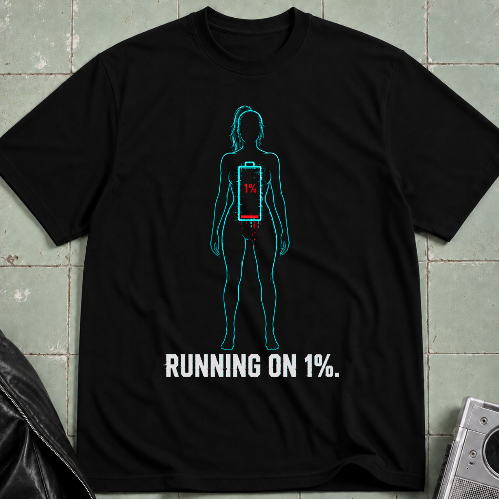 Low Battery Human Female T-Shirt