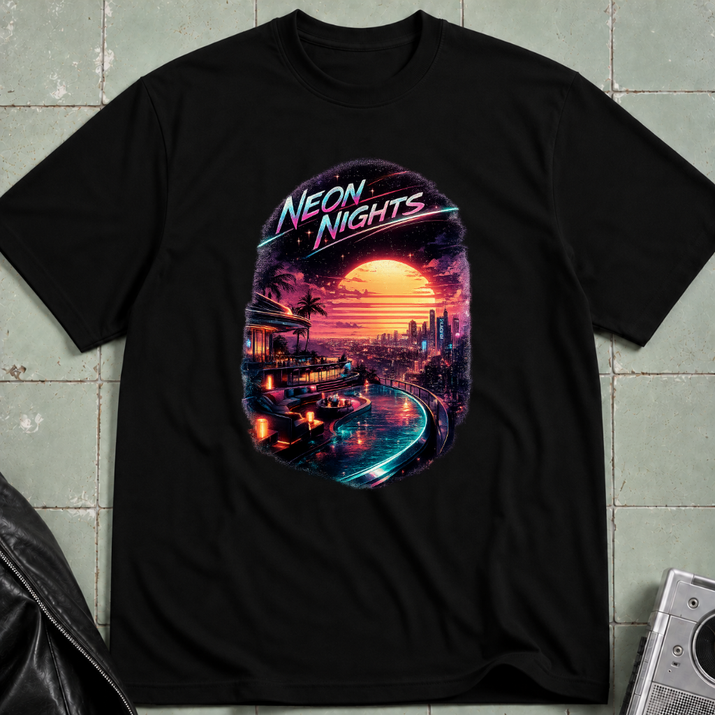Neon Nights Hill View T-Shirt